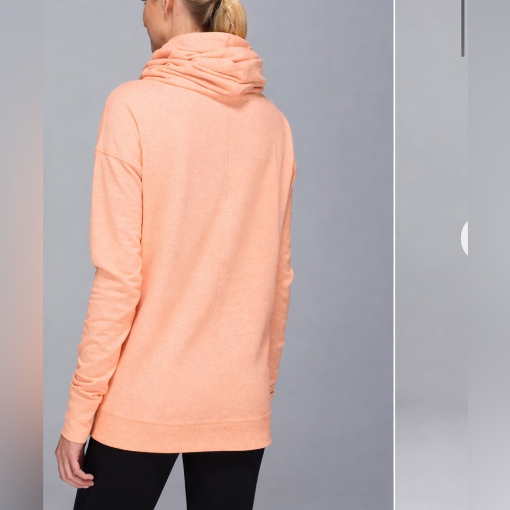 Lululemon Stress Less Hoodie Pockets Cowl Hood Lightweight Terry Stretch Top 8 - Picture 5 of 16